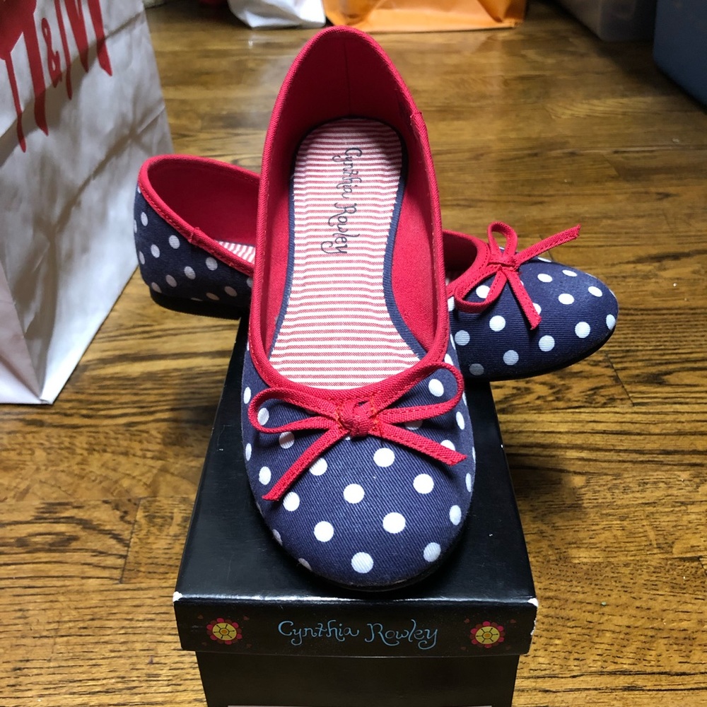 Cynthia Rowley polka dot kids flats